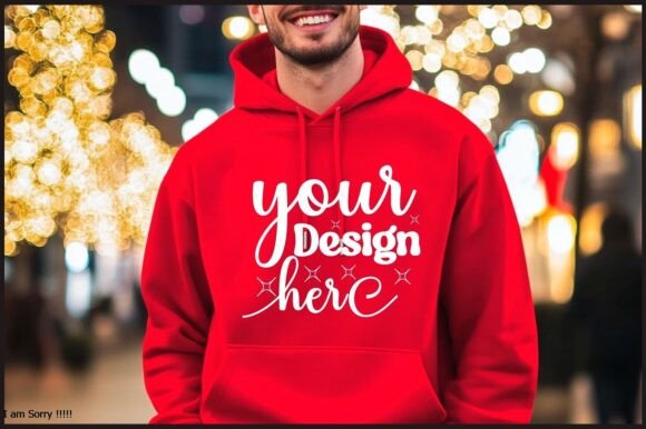 Christmas Hoodie Men Mockup 71: Graphics & Product Mockups