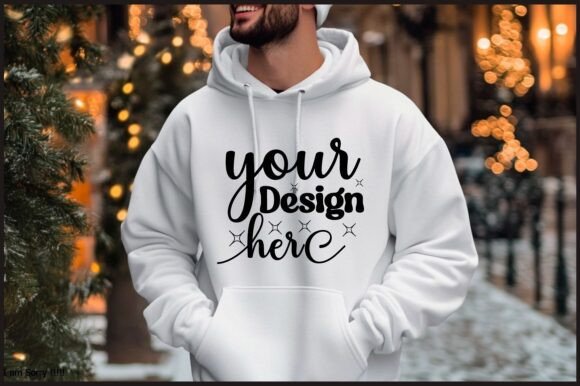 Christmas Hoodie Men Mockup 73: Premium Graphics & Product Mockups