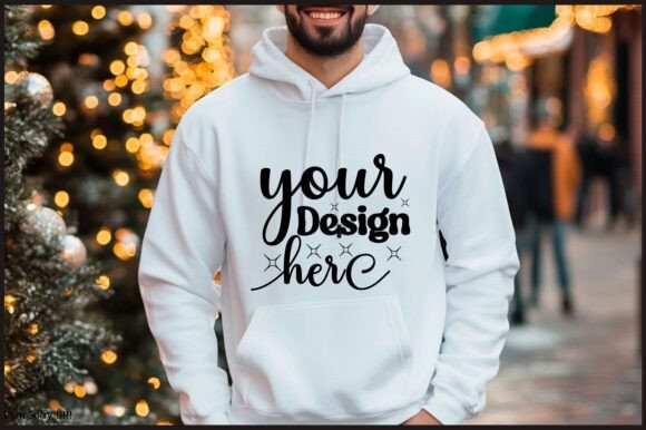Christmas Hoodie Men Mockup 82: Graphics & Product Mockups