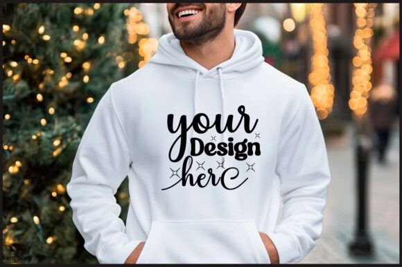 Christmas Hoodie Men Mockup 83: Graphics & Product Mockups