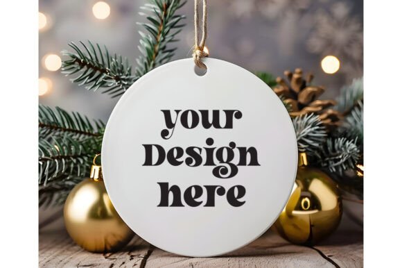 Christmas Ornament Round Sing Mockup 10 Review