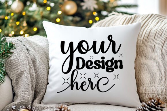 Christmas Pillow Mockup 9: Premium Graphics for Product Mockups