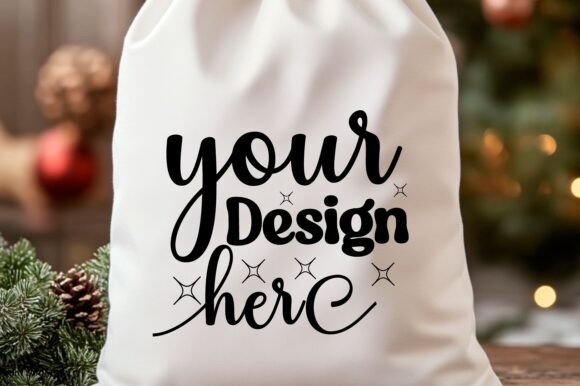 Christmas Santa Sack Mockup Jpg 10: Graphics & Product Mockups
