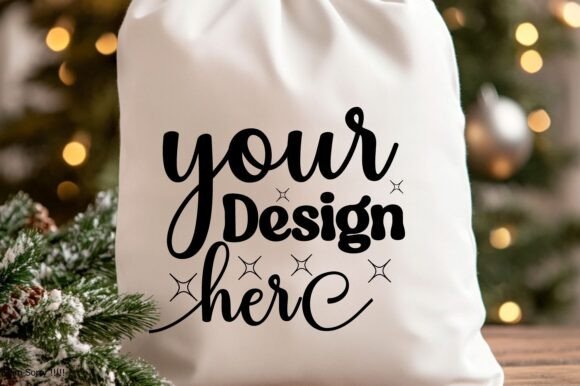 Christmas Santa Sack Mockup Jpg 11: Graphics & Product Mockups
