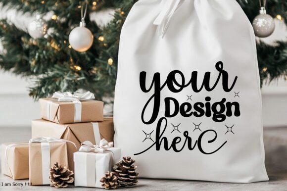Christmas Santa Sack Mockup Jpg 122: Graphics & Product Mockups