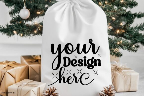 Christmas Santa Sack Mockup Jpg 32: Graphics & Product Mockups