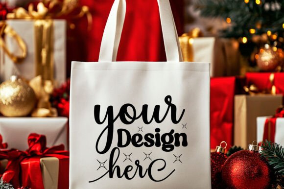 Christmas Tote Bag Mockup 37: Essential Graphics & Product Mockups