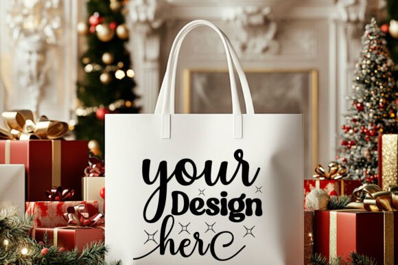 Christmas Tote Bag Mockup 88: Graphics & Product Mockups