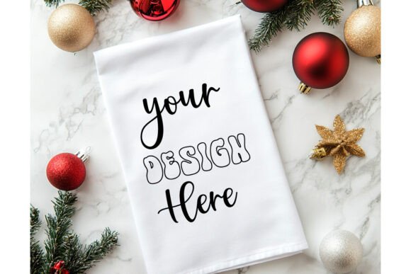 Christmas Towel Mockup 24: Graphics & Product Mockups