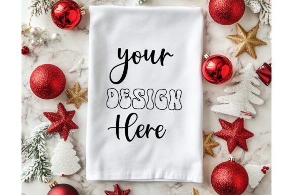 Christmas Towel Mockup 29: Graphics for Product Mockups