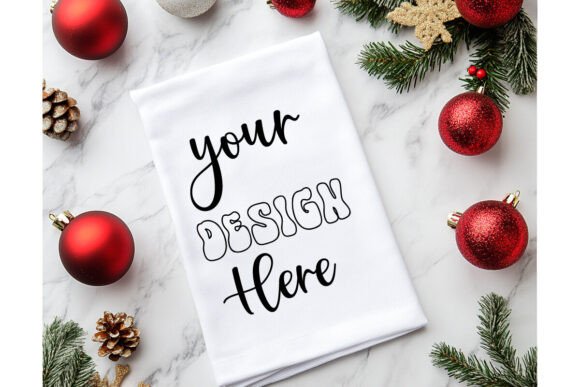Christmas Towel Mockup 7: Essential Graphics for Product Mockups
