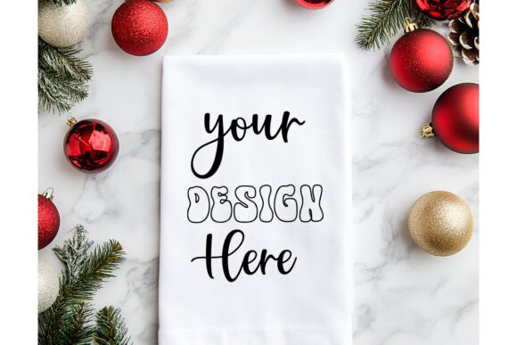 Christmas Towel Mockup 8: Graphics & Product Mockups