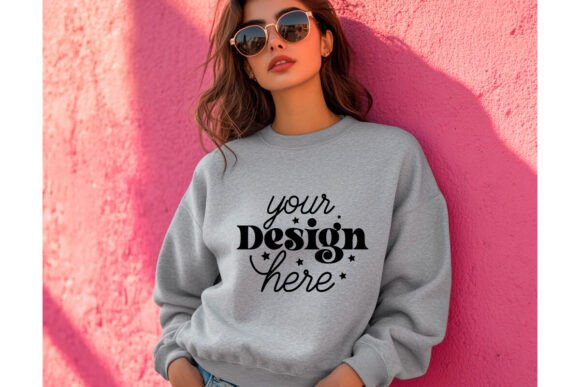 Gildan 18000 Ash Mockup 48: Graphics & Product Mockups