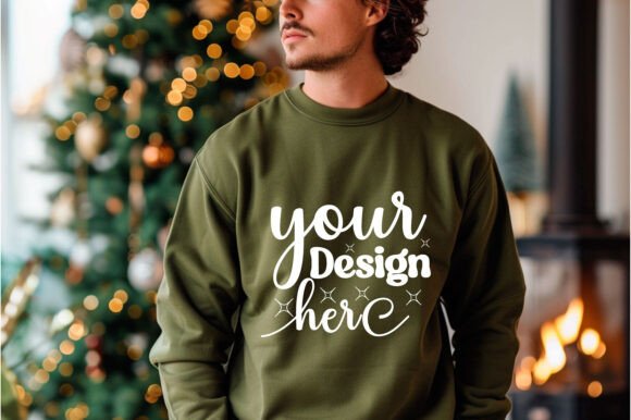 Gildan 18000 Christmas Men Mockup 103: Graphics & Product Mockups