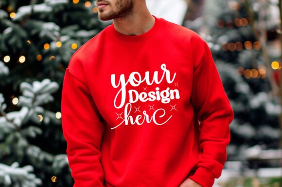 Gildan 18000 Christmas Men Mockup 127: Graphics & Product Mockups