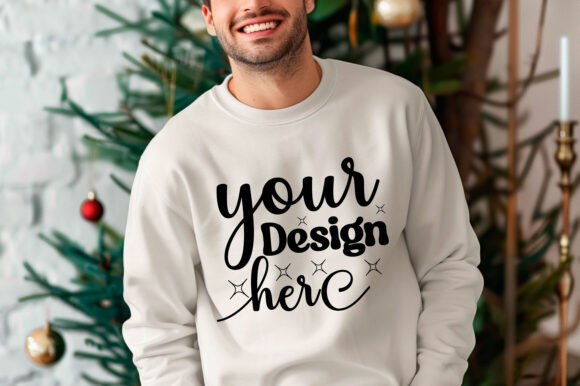 Gildan 18000 Christmas Men Mockup 184: Graphics & Product Mockups