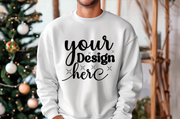 Gildan 18000 Christmas Men Mockup 211: Graphics & Product Mockups