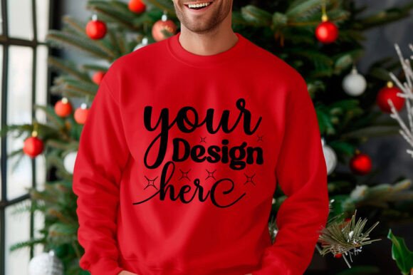 Gildan 18000 Christmas Men Mockup 234: Graphics & Product Mockups