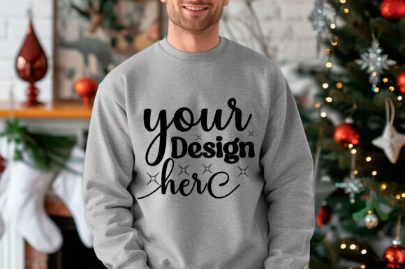 Gildan 18000 Christmas Men Mockup 74: Graphics & Product Mockups