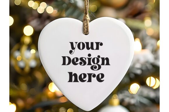 Heart Shape Ornament Mockup 17: Graphics & Product Mockups