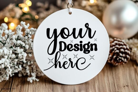 New Year Round Sign Mockup 58: Graphics & Product Mockups
