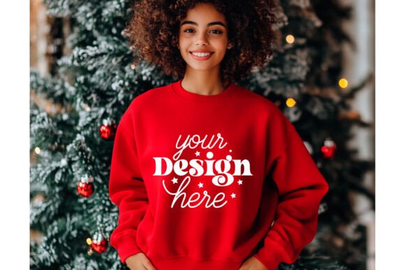 Red Christmas Sweater Mockup 4: Essential Graphics