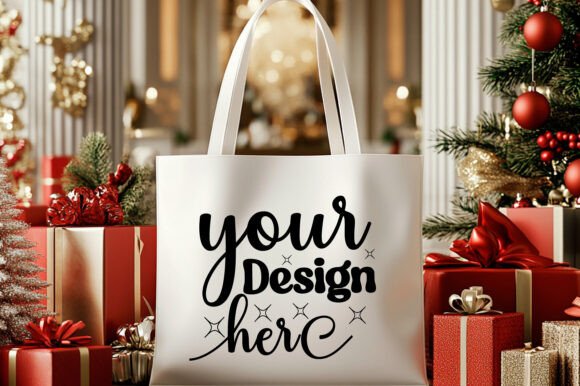 Review: Christmas Tote Bag Mockup 86 for Holiday Embroidery