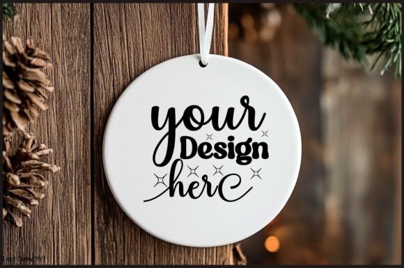 Round Christmas Ornament Mockup 115: Graphics for Product Mockups