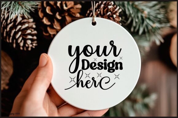 Round Christmas Ornament Mockup 133: Graphics & Product Mockups