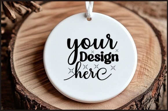 Round Christmas Ornament Mockup 134: Graphics & Product Mockups