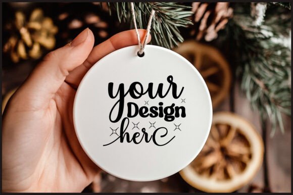 Round Christmas Ornament Mockup 150: Graphics & Product Mockups