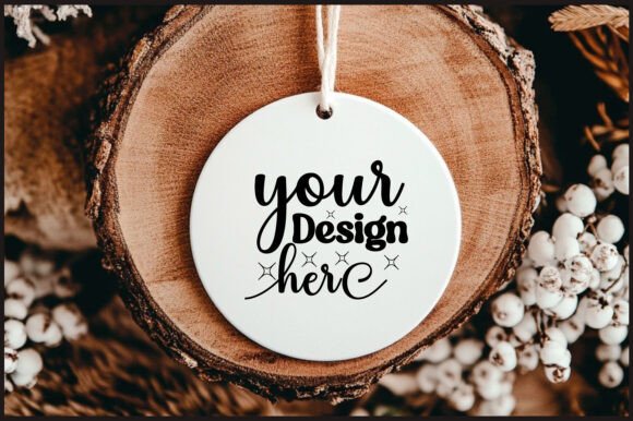 Round Christmas Ornament Mockup 162: Premium Graphics & Product Mockups
